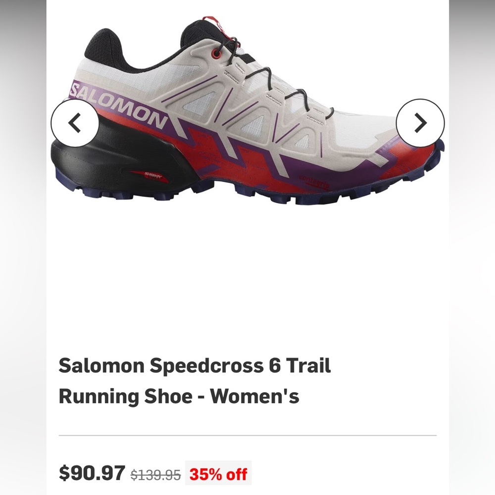 Salomon speed cross 6 trail running shoes